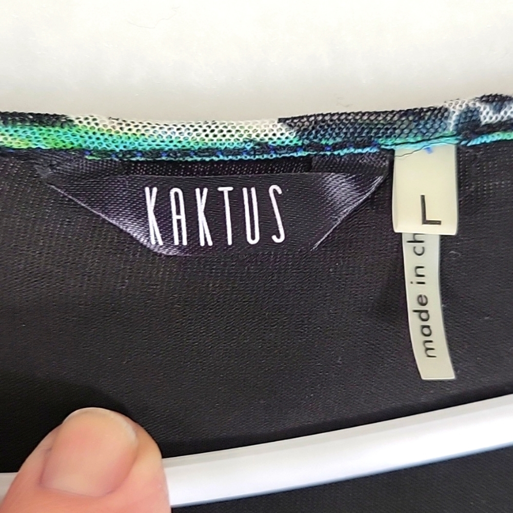 Kaktus Layered Patchwork Pullover Tunic Size L - image 2